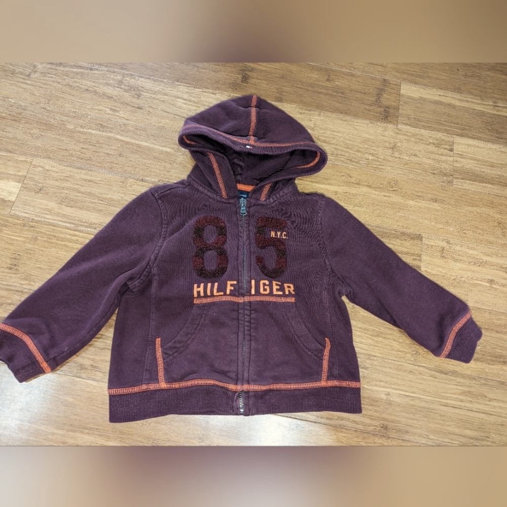 Tommy Hilfiger toddler boys zip up sweater.